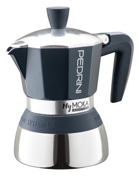 Pedrini MyMoka induction - Mokka-Kanne - Braun - Edelstahl - Aluminium - Silikon - Edelstahl - 2 Tassen von LumaTech