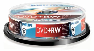 Philips 10 x DVD+RW - 4.7 GB 1x - 4x - Spindel von LumaTech