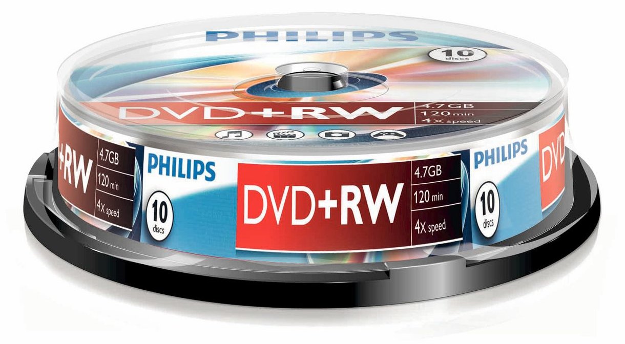 Philips 10 x DVD+RW - 4.7 GB 1x - 4x - Spindel