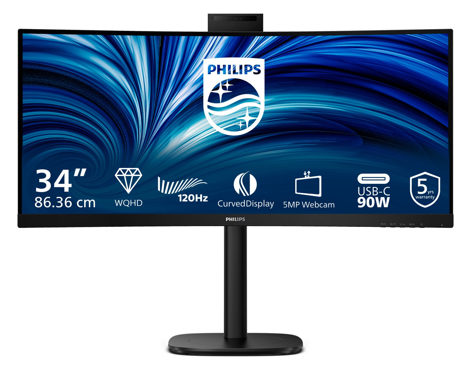 Philips 34B2U3600CH - 3000 Series - LED-Monitor - gebogen - 86.36 cm (34)
