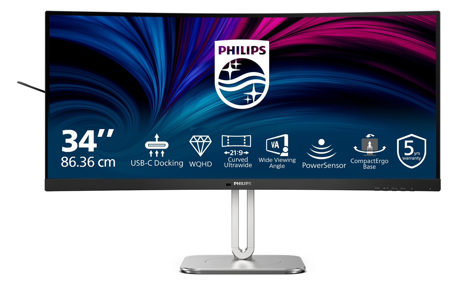 Philips 34B2U5600C - 5000 Series - LED-Monitor - gebogen - USB - 86.36 cm (34)