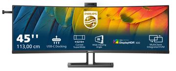 Philips 44,5, 5120x1440, VA, Curved, H/A 150 MM, SUPERWIDE, USB-C - 15 cm von LumaTech