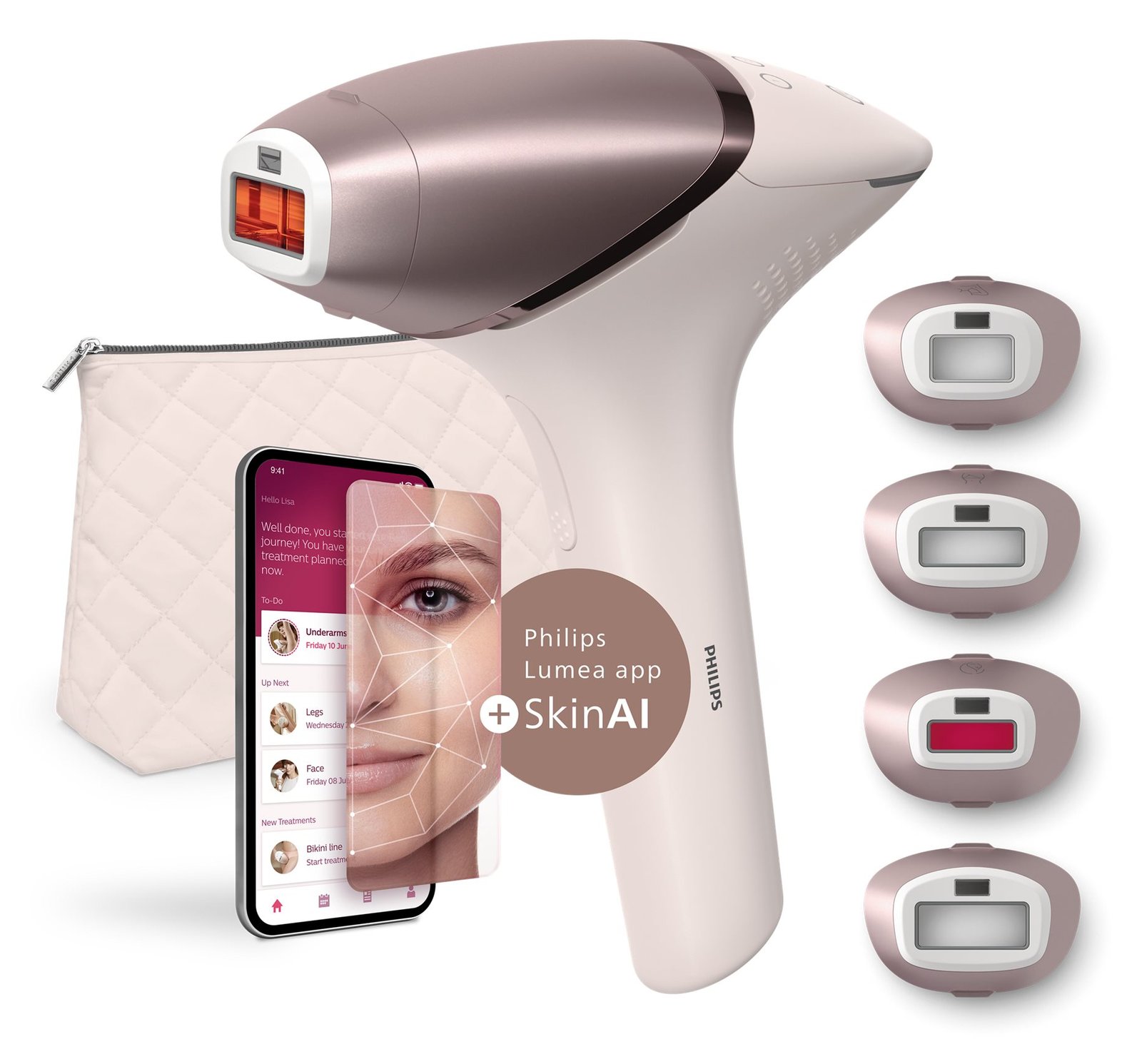 Philips BRI977/00 - Rosa-Goldfarben - Lichtimpulstechnologie (IPL) - 8,5 min - 2,5 min - 2 min - 1,5 min