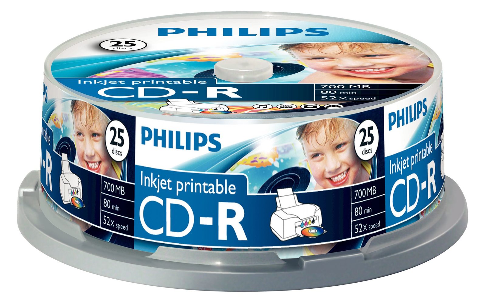 Philips CR7D5JB25 - 25 x CD-R - 700 MB (80 Min) 52x