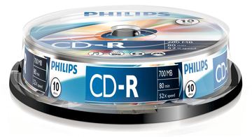Philips CR7D5NB10 - 10 x CD-R - 700 MB (80 Min) 52x von LumaTech