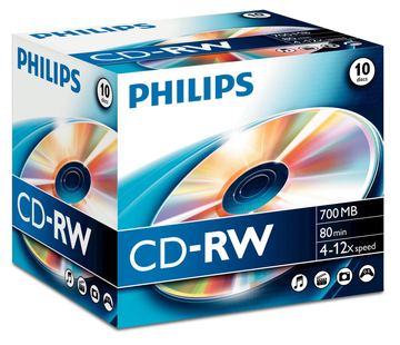 Philips CW7D2NJ10 - 10 x CD-RW - 700 MB (80 Min) von LumaTech