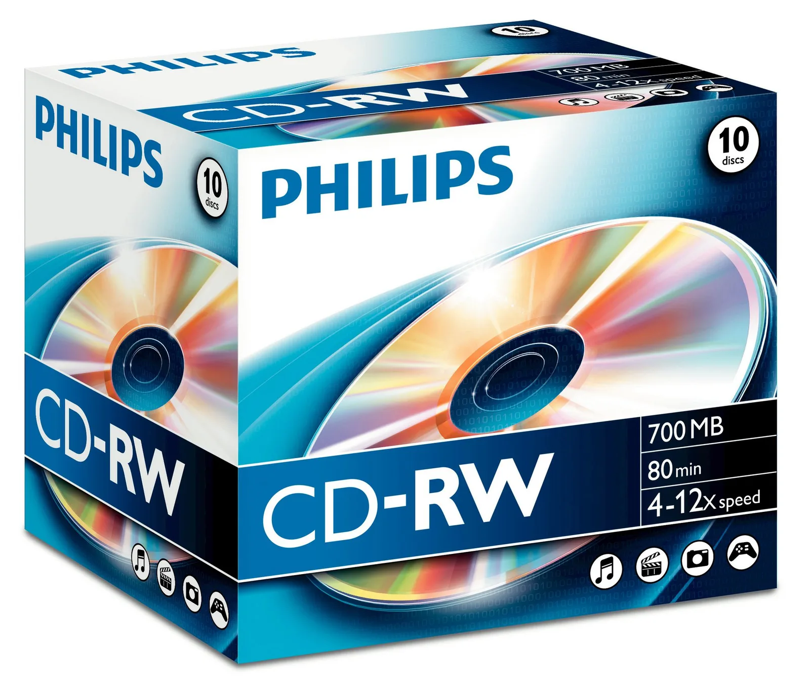 Philips CW7D2NJ10 - 10 x CD-RW - 700 MB (80 Min), Ansicht 2