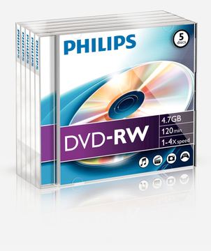 Philips DN4S4J05F - 5 x DVD-RW - 4.7 GB (120 Min.) von LumaTech