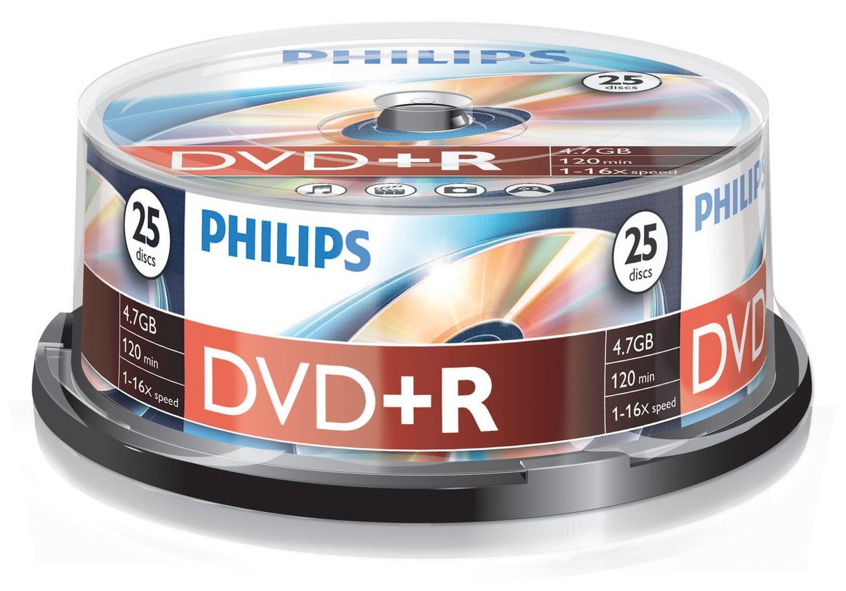 Philips DR4S6B25F - 25 x DVD+R - 4.7 GB (120 Min.)