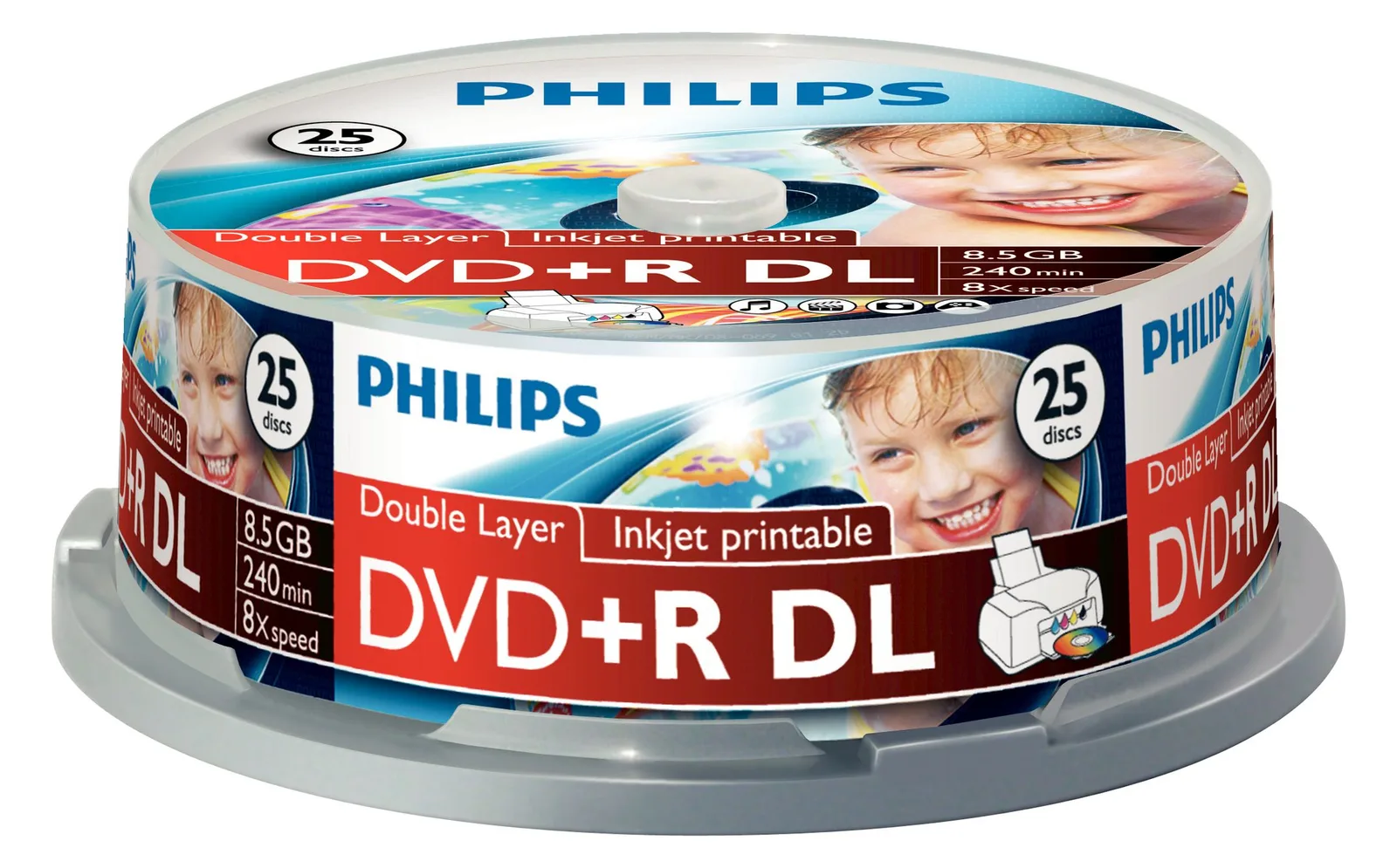 Philips DR8I8B25F - 25 x DVD+R DL - 8.5 GB (240 Min.), Ansicht 2