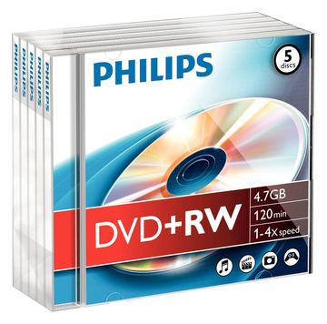 Philips DW4S4J05F - 5 x DVD+RW - 4.7 GB (120 Min.) von LumaTech