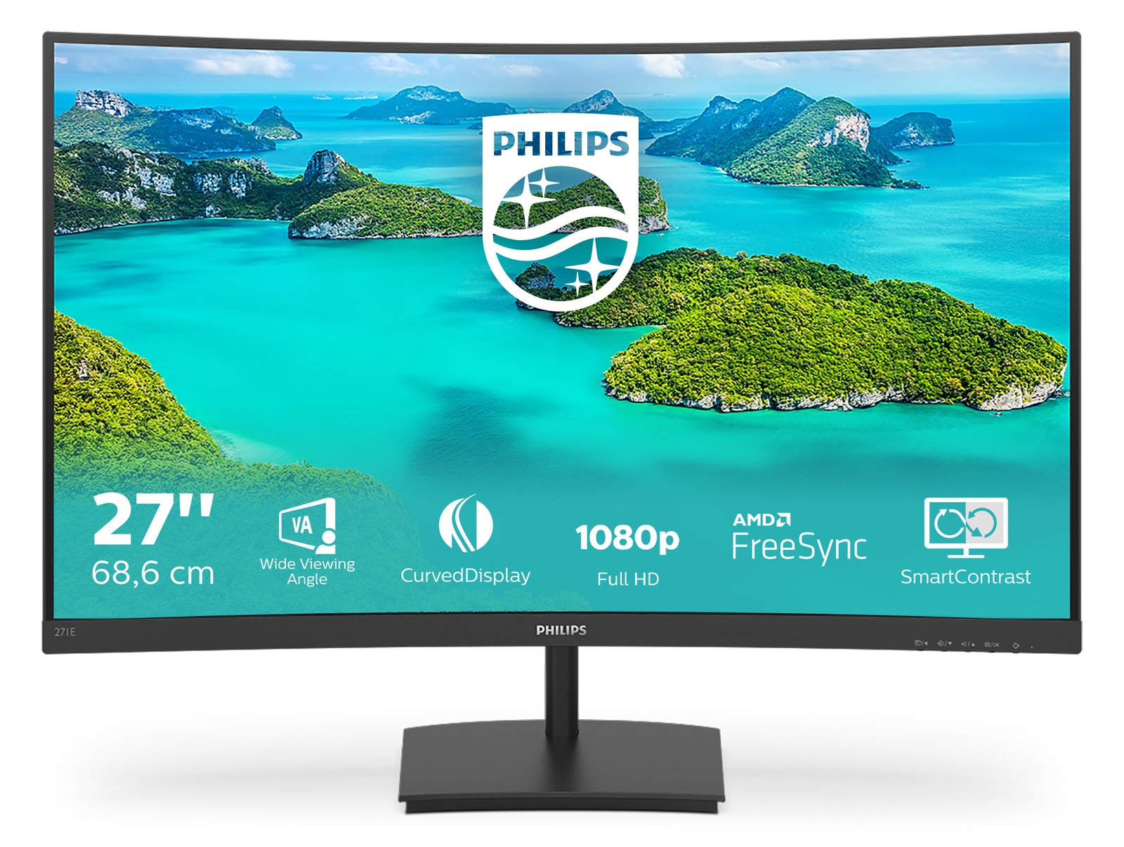 Philips E-line 271E1SCA - LED-Monitor - gebogen - 68.6 cm (27)