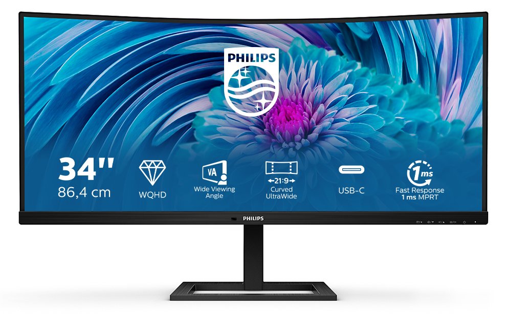 Philips E-line 346E2CUAE - LED-Monitor - gebogen - 86.36 cm (34)