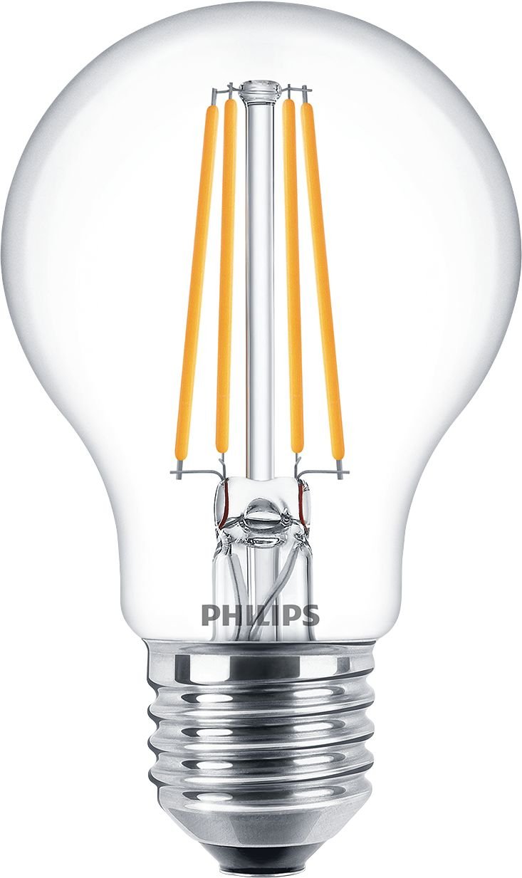 Philips Filament-Lampe - transparent - 60W A60 E27 x2 - 7 W - 60 W - E27 - 806 lm - 15000 h - Warmweiß