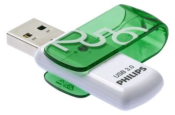 Philips FM25FD00B/00 - 256 GB - USB Typ-A - 3.2 Gen 1 (3.1 Gen 1) - Drehring - 8 g - Grün - Weiß von LumaTech