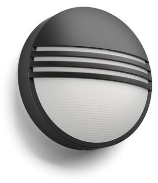 Philips myGarden Yarrow Wandleuchte - 5,5W - Wandbeleuchtung für den Außenbereich - Schwarz - Weiß  - IP44 von LumaTech