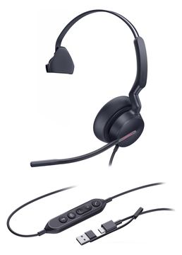 Yealink Headset UH46 Mono USB-C/A - Headset - Mono von LumaTech