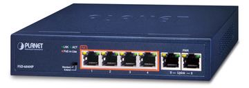 Planet FSD-604HP - Unmanaged - Fast Ethernet (10/100) - Vollduplex - Power over Ethernet (PoE) von LumaTech