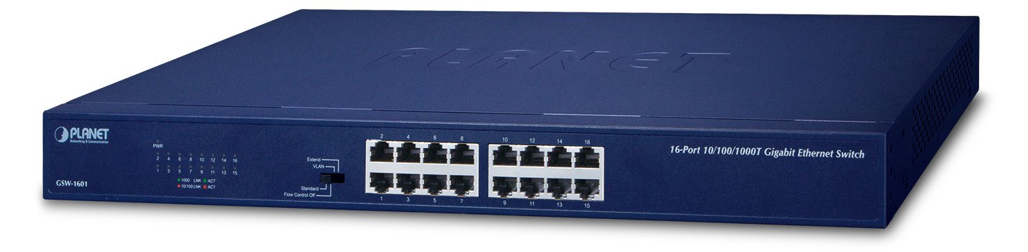 Planet GSW-1601 - Switch - unmanaged - 16 x 10/100/1000
