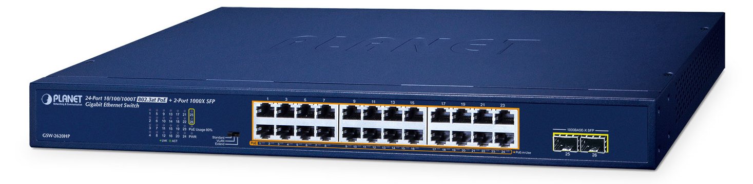 Planet GSW-2620HP - Switch - 24 x 10/100/1000 (PoE+)