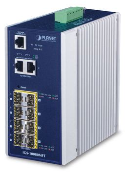 Planet IGS-10080MFT - Switch - managed - 8 x SFP + 2 x 10/100/1000 von LumaTech