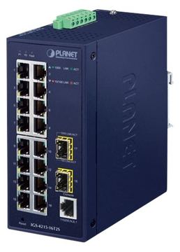 Planet IGS-4215-16T2S - Switch - managed - 16 x 10/100/1000 + 2 x Gigabit SFP von LumaTech