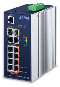 Planet IGS-4215-8P2T2S - Switch - managed - 8 x 10/100/1000 (PoE+) von LumaTech