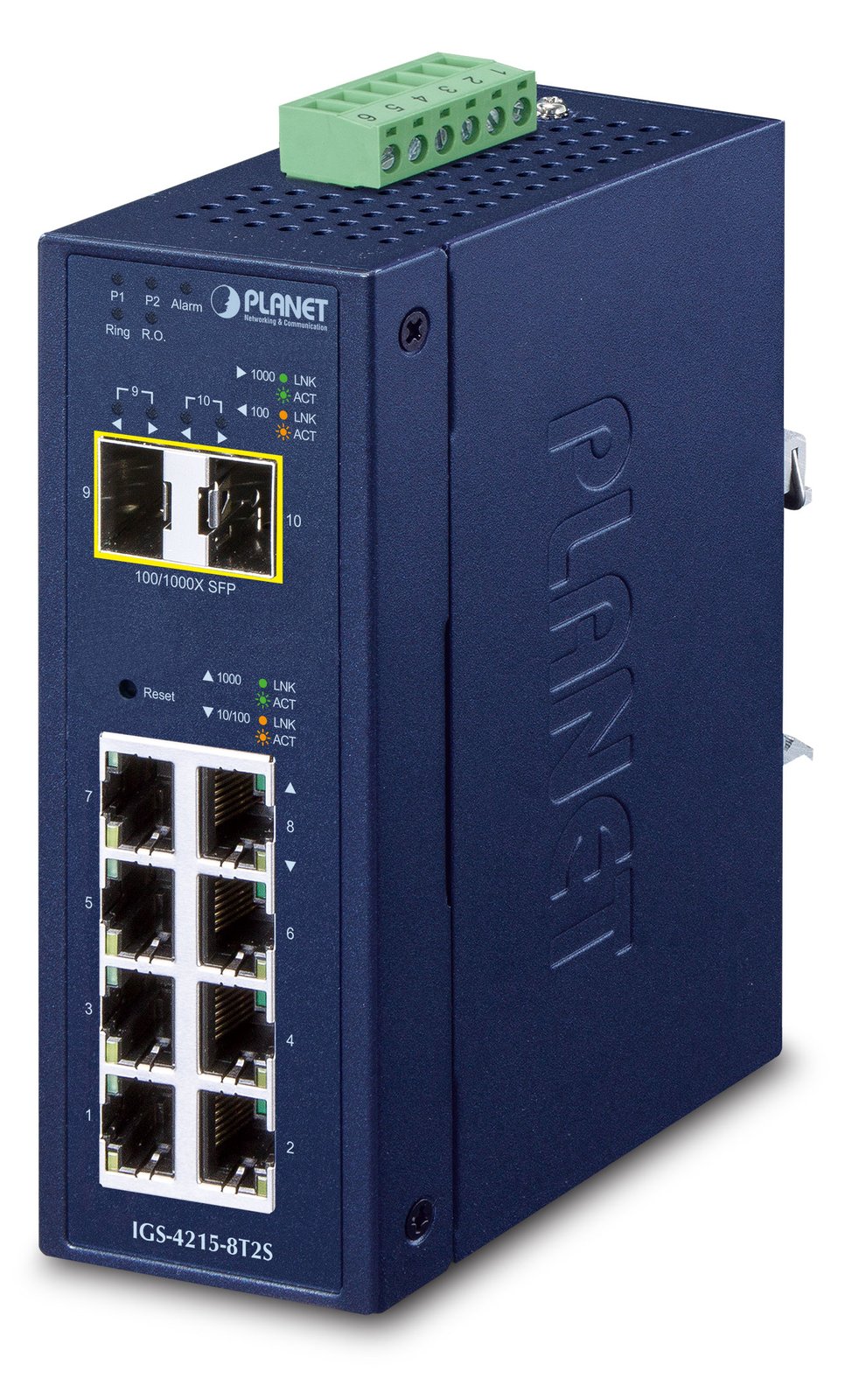 Planet IGS-4215-8T2S IP30 Industrial L2/L4 10/100/1000T+ - Ethernet