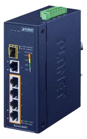 Planet IGS-614HPT - Switch - unmanaged - 4 x 10/100/1000 (PoE+)