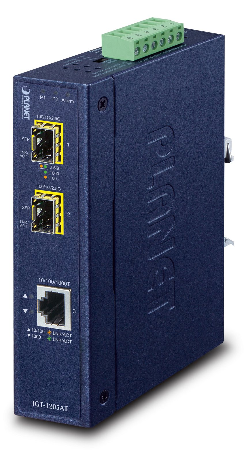 Planet IGT-1205AT - Medienkonverter - GigE - 10Base-T, 100Base-TX, 1000Base-T - RJ-45 / SFP (mini-GBIC)