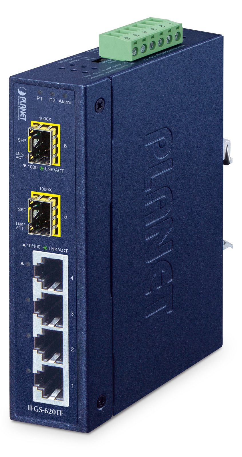 Planet Industrial Ring Ethernet Switch IFGS-620TF - Switch - 0,1 Gbps