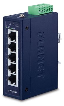 Planet ISW-500T - Switch - 5 x 10/100 - an DIN-Schiene montierbar, wandmontierbar von LumaTech