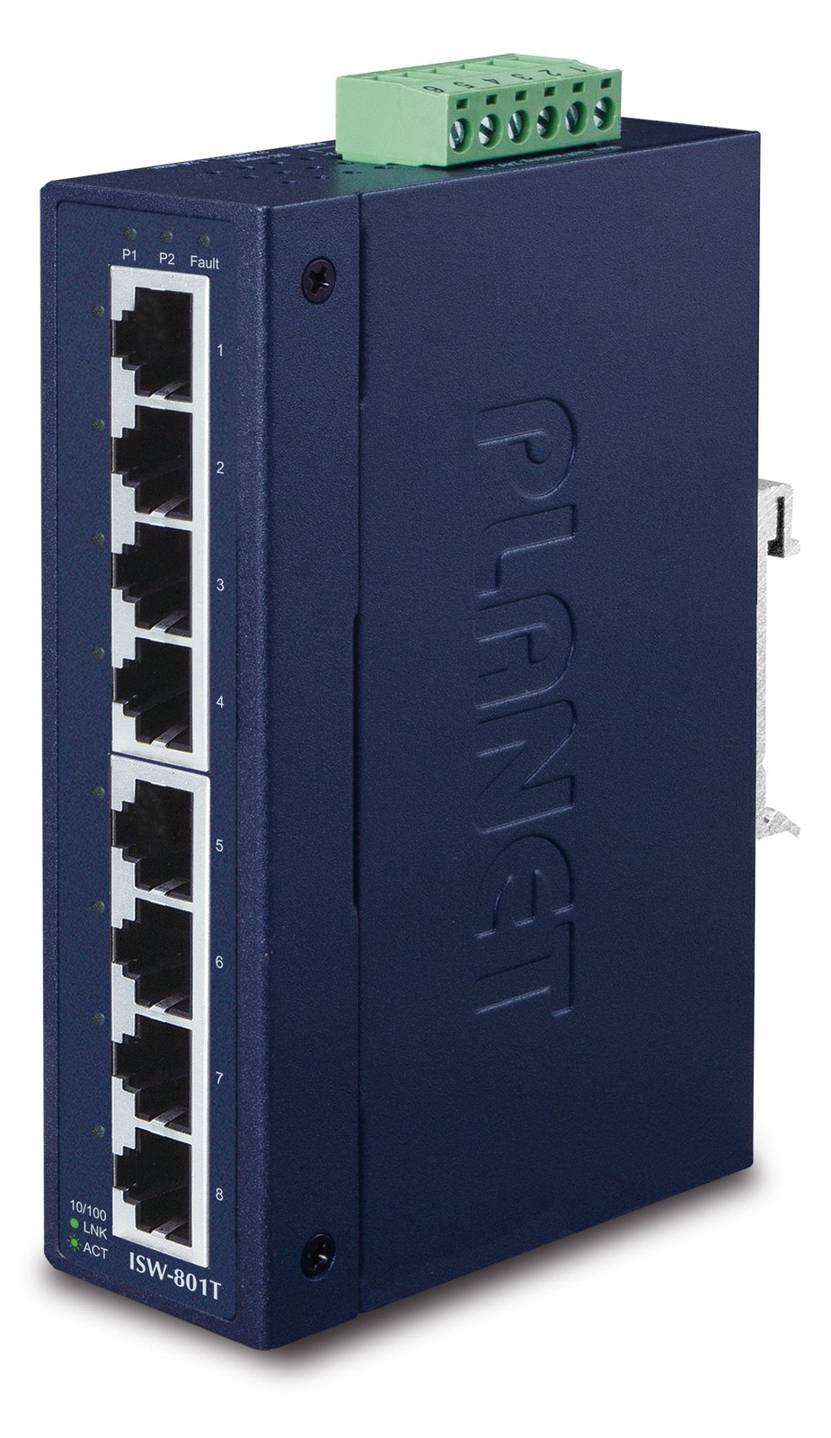 Planet ISW-801T - Switch - 8 x 10/100 - an DIN-Schiene