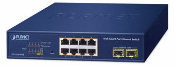 Planet Poe+ Web Smart Switch GS-2210-8P2S - Switch - Kupferdraht von LumaTech