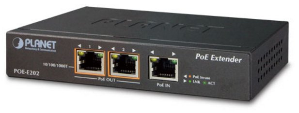 Planet POE-E202 - Repeater - GigE - 10Base-T, 100Base-TX, 1000Base-T