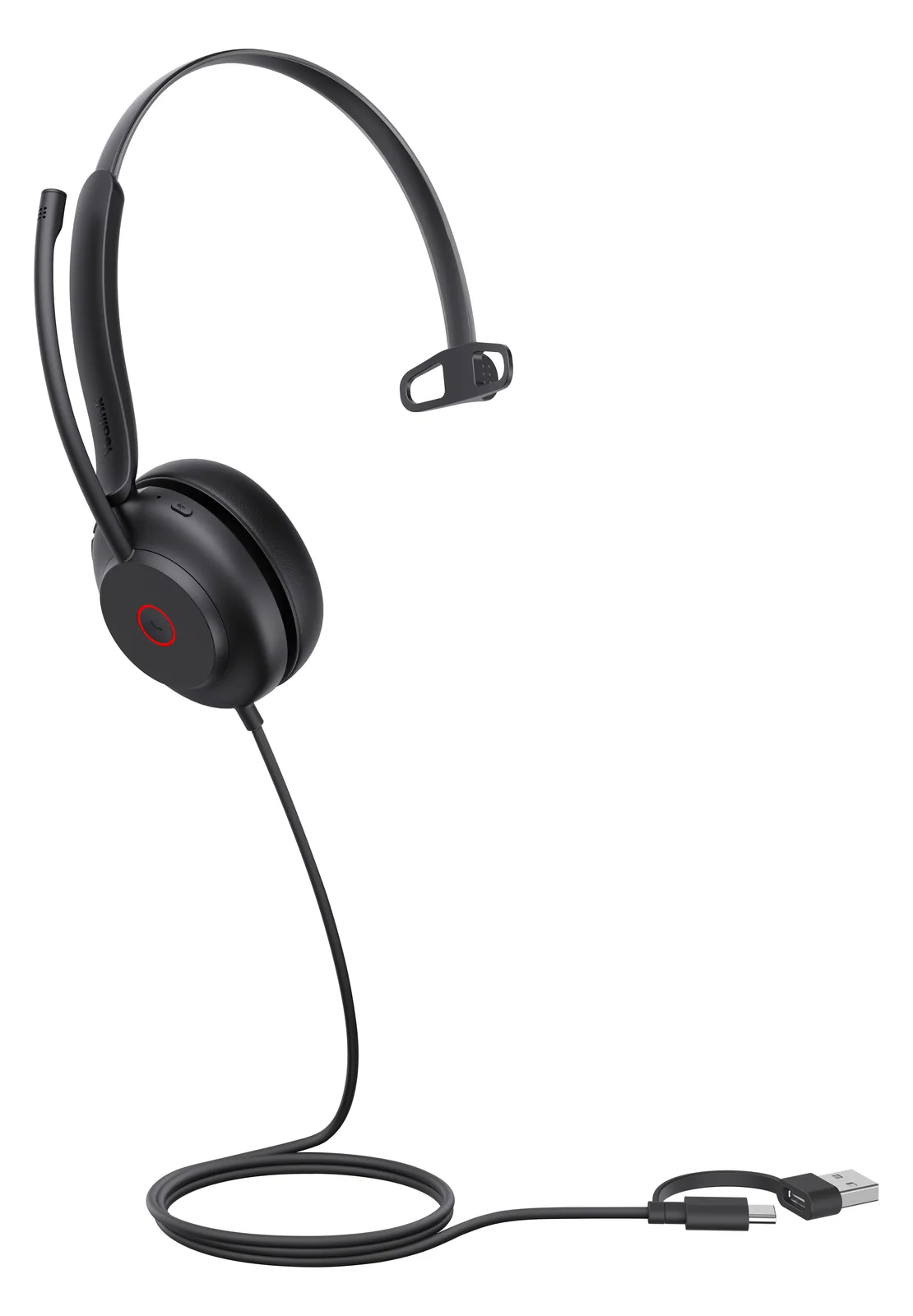 Yealink UH35 Mono - Headset - On-Ear - kabelgebunden - USB-C - Schwarz - optimiert für UC, Ansicht 2