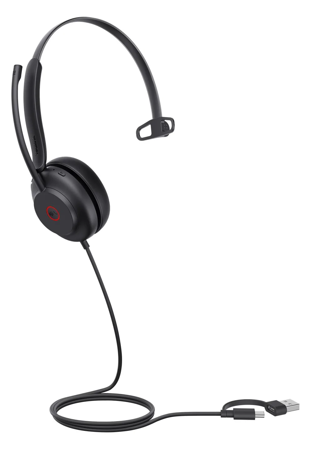 Yealink UH35 Mono - Headset - On-Ear - kabelgebunden - USB-C - Schwarz - Zertifiziert für Microsoft Teams, Ansicht 4