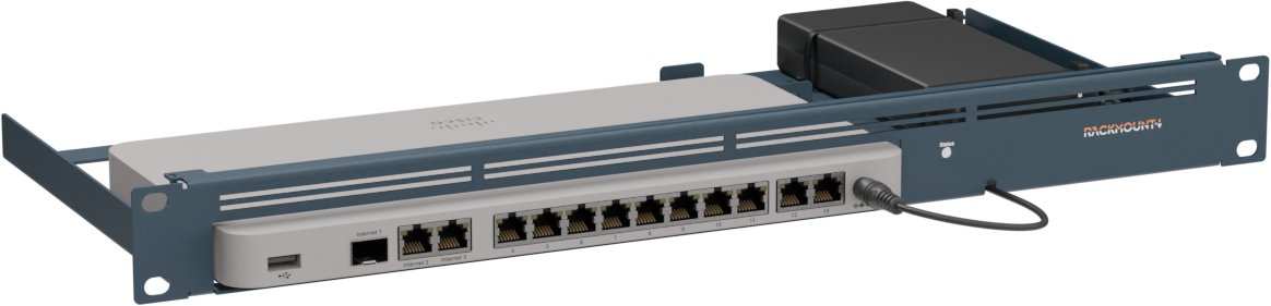 Rackmount.IT RM-CI-T24 - Montagesatz für Netzwerkgeräte - Rack montierbar - cisco metallisch blau - 1U - 48.3 cm (19)