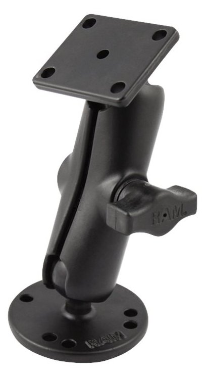 Ram Mounts RAM RAM-B-139U - Befestigungskit (Doppelmuffenarm, runde Platte mit Kugel, Kugeladapter mit AMPS-Platte)