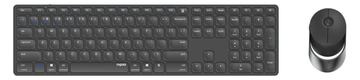 Rapoo 9850M - Kabellos - RF Wireless + Bluetooth - Scherenschalter - Grau - Maus enthalten - TL: Deutsch, QWERTZ von LumaTech