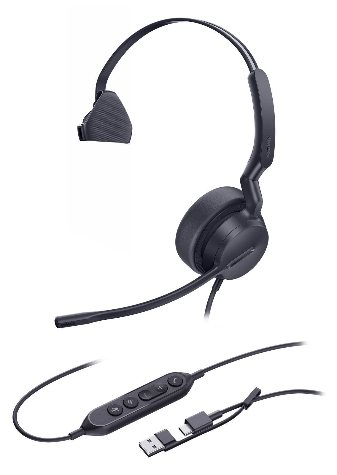Yealink UH42 Mono - Headset - On-Ear - kabelgebunden