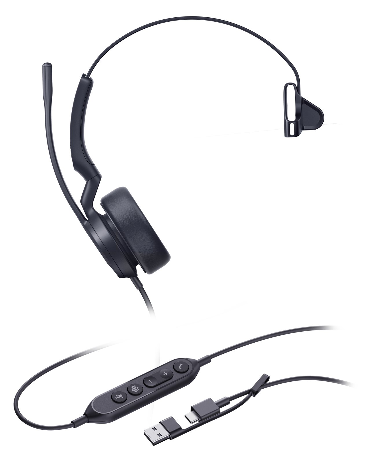 Yealink UH44 Mono - Headset - On-Ear - kabelgebunden