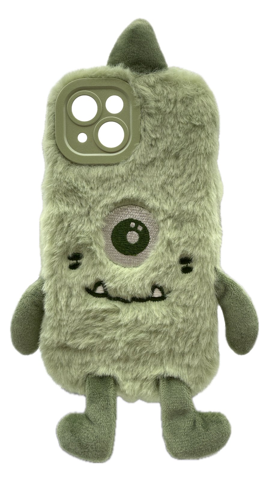 RealPower Flauschi 1 Gruen flauschige Handyhülle für iPhone16