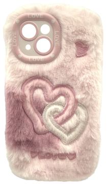 RealPower Flauschi 2 flauschige Handyhülle weiss/rosa 16 von LumaTech