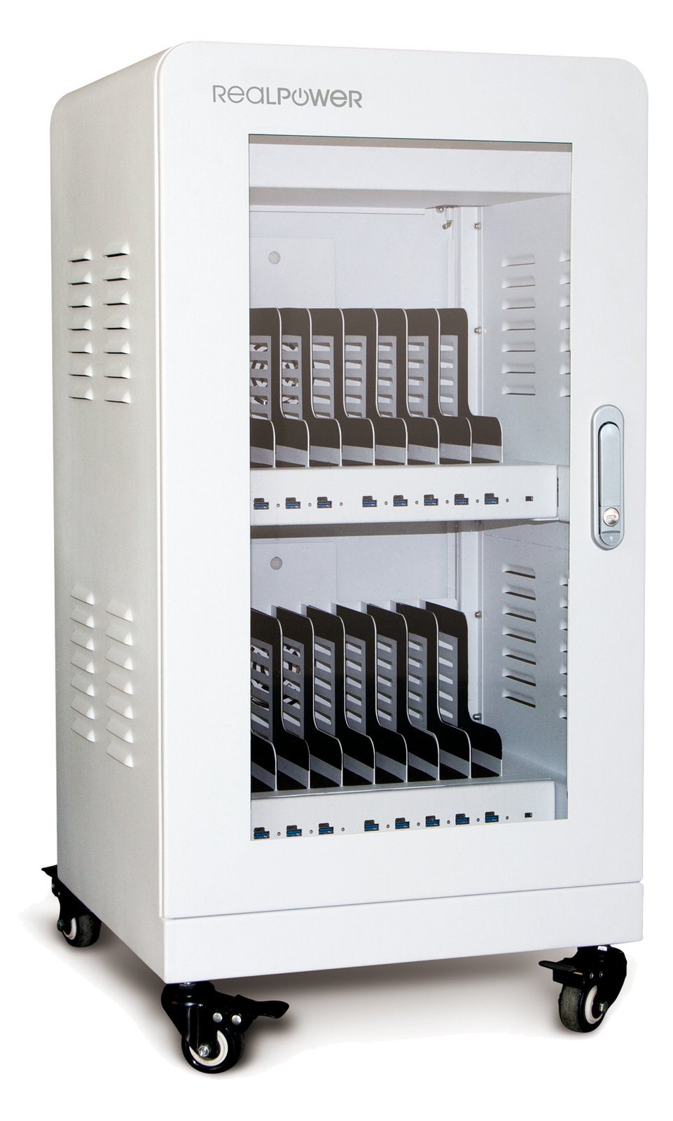 RealPower Power Station 20 - Wagen zur Verwaltung tragbarer Geräte - Weiß - Flur - USB
