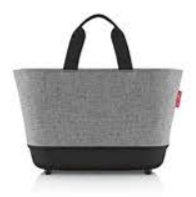 Reisenthel Shoppingbasket - Einkaufswagen - Schwarz - Grau - Polyester - 100 % premium-quality recycled polyester - 22 l
