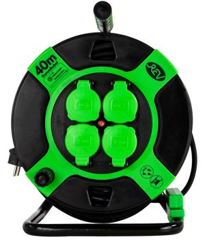 REV Ritter REV - Verlängerungsrolle - Wechselstrom 230 V - 3000 Watt - Ausgangsanschlüsse: 4 (4 x Spannung) von LumaTech