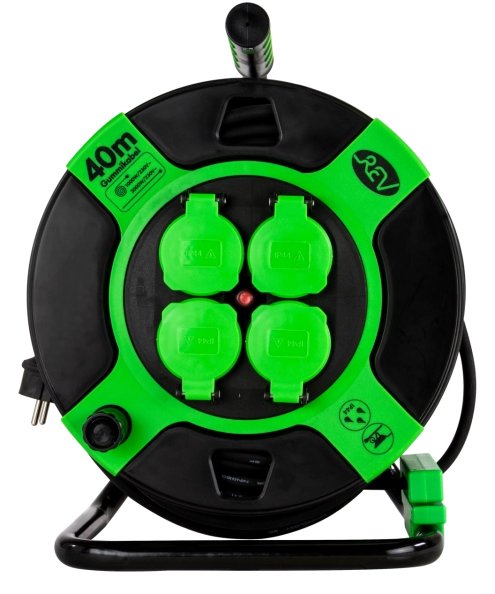 REV Ritter REV - Verlängerungsrolle - Wechselstrom 230 V - 3000 Watt - Ausgangsanschlüsse: 4 (4 x Spannung)