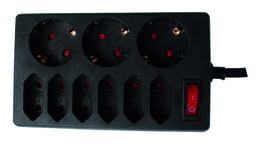 REV Ritter REV 00250171 - Drinnen - Typ C - Typ F - Unmanaged - 1,5 mm² - Schwarz - 9 AC-Ausgänge von LumaTech