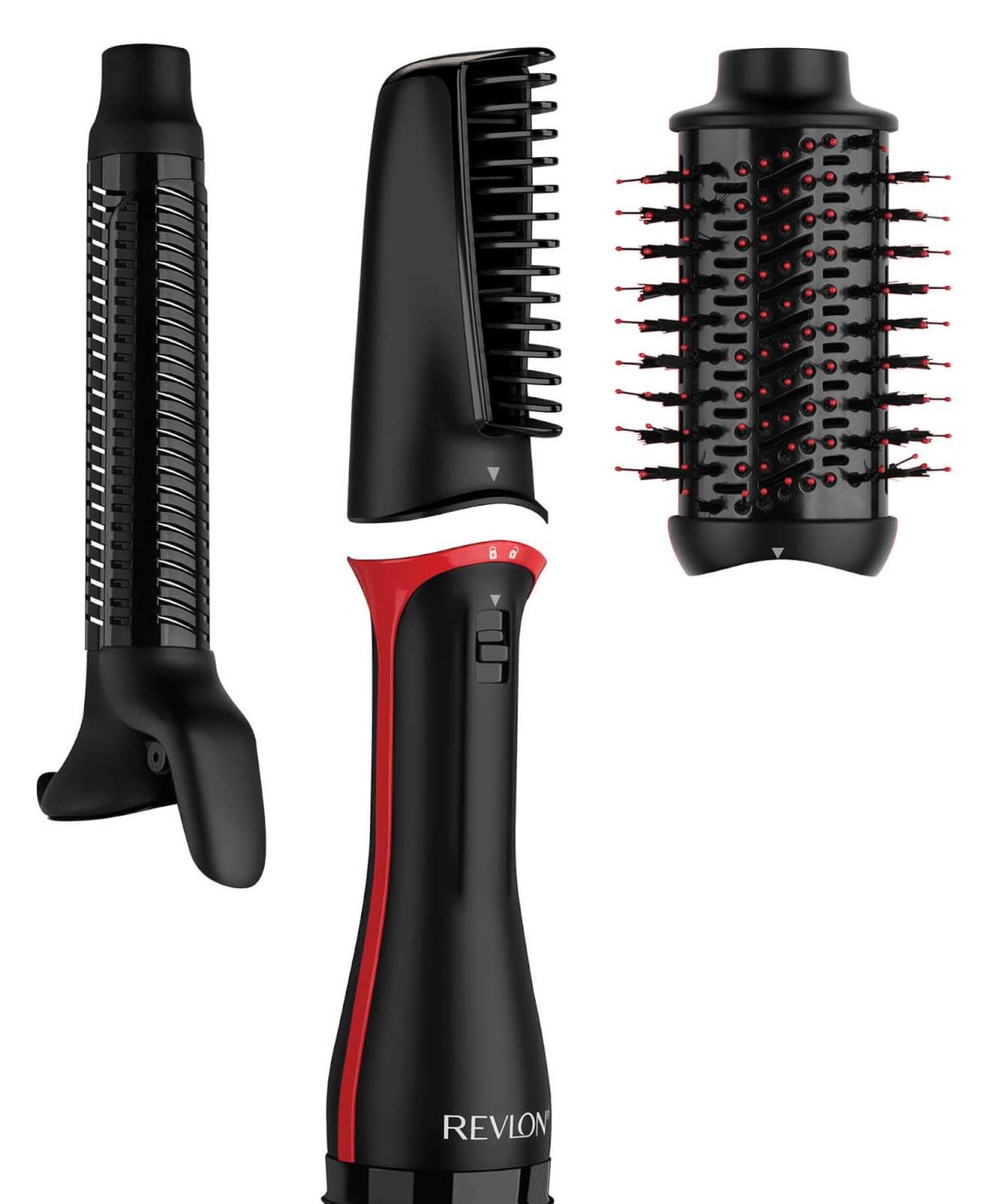 Revlon RVDR5333E - Multistyler - Warm - Tasten - Alle Haare - 90 °C - Schwarz - Rot